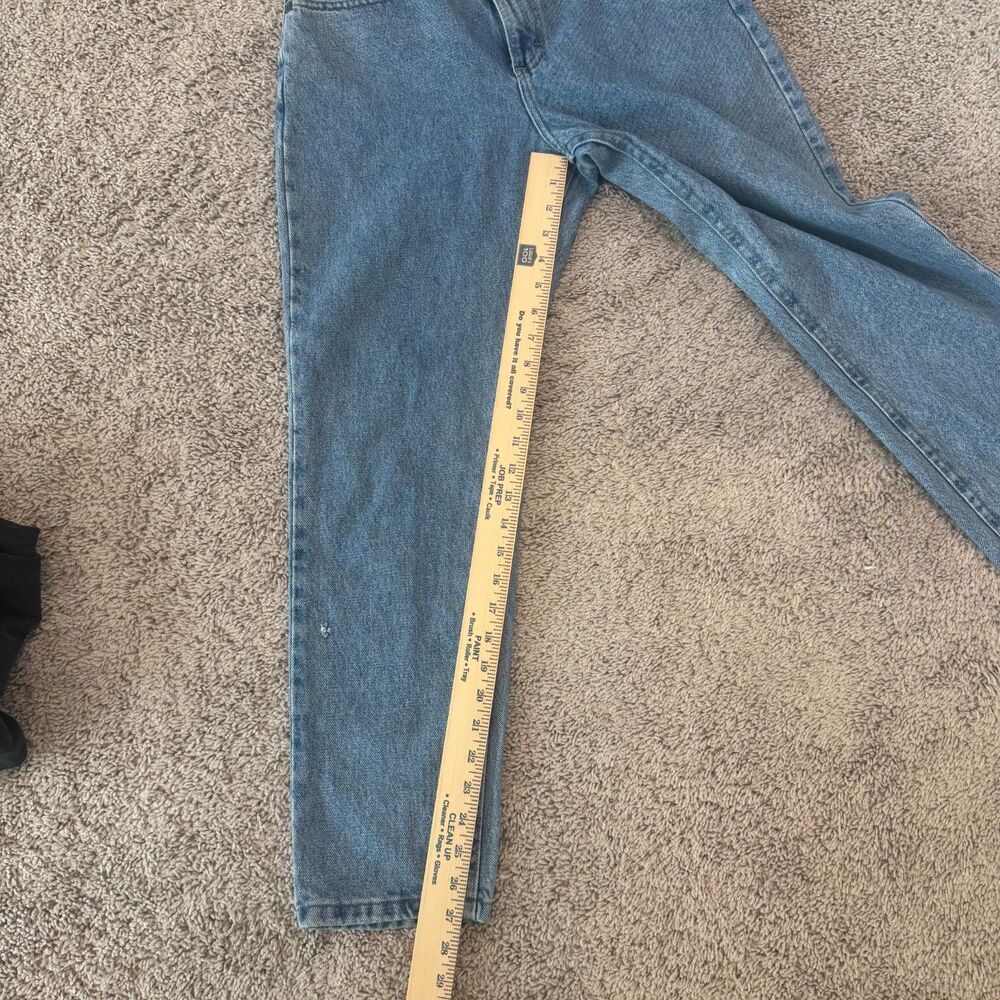 Vintage Lee High Rise Mom Jeans Light Wash Straight Leg Denim - Picture 7 of 7